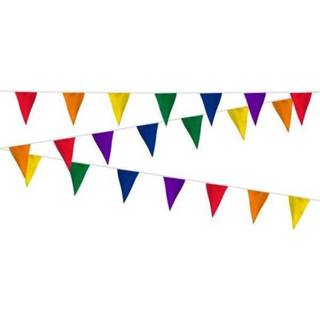 👉 Vlaggenlijn stof active Regenboog - 20 meter | Luxe kwaliteit 7435127429497