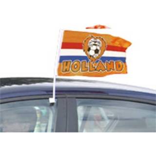 Autovlag oranje active Holland met Leeuw 7435127362398