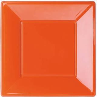 👉 Bord oranje active Borden Plastic Bordjes 8 stuks 7435127457469