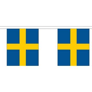 👉 Vlaggenlijn stof active Zweden - 3 meter | 7435127452457