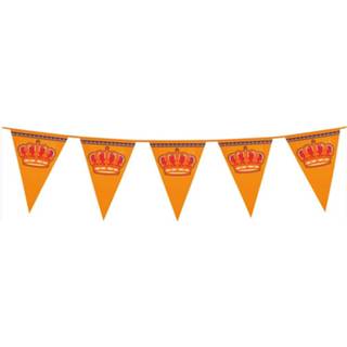 👉 Vlaggenlijn oranje XL active met kroon - 8 meter 7435127362336
