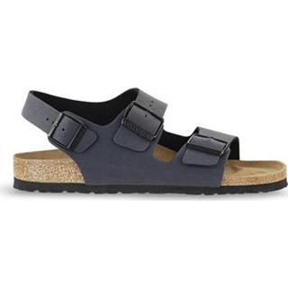 👉 Sandaal male blauw Birkenstock Milano Birko-Flor Sandals Men Basalt