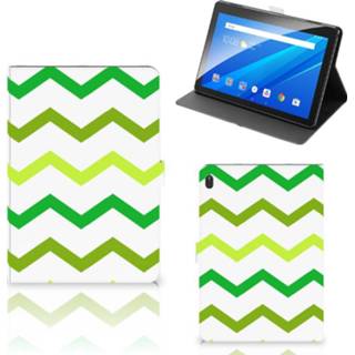 👉 Tablethoes blauw Lenovo Tab E10 Tablet Hoes Zigzag 8720215314106