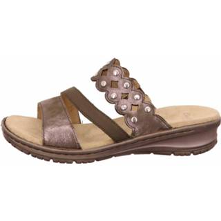 👉 Muiltjes buitenmateriaa leer vrouwen taupe