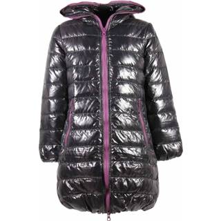 👉 Downjacket nylon unisex zwart hooded down jacket