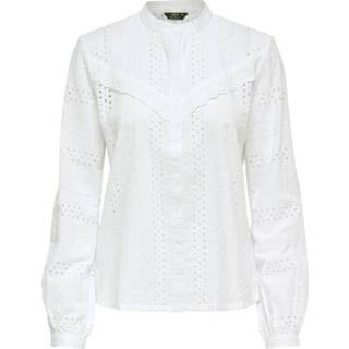 👉 Blous vrouwen wit Onlmiriam LS EMB Anglaise Blouse DN: