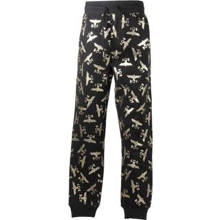 👉 Sweatpant male zwart Sweatpants with golden logo detail