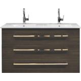 👉 Eiken schots-eiken Badkamermeubelset Sanicare Q1 3 Soft Close Lades Schots 121x46 cm 8719304695349