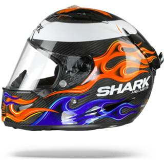 👉 Integraalhelm glans active tegraalhelm carbon replica Race-R Pro blauw Dubbel-D binnenvoering rood zwart Shark lorenzo 2019 3664836303642