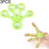 👉 Groen silicone active entertainment 3 STKS Finger Trainer Tensioner Five Tension Ring (Lichtgroen (6.6LB))