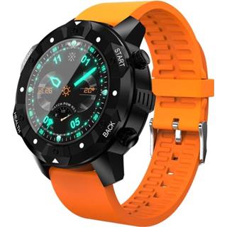 👉 Watch oranje active S3 1,39 inch OLED-scherm Bluetooth Smart Watch, IP67 waterdicht, ondersteuning kompas / hartslagmeter simkaart GPS-navigatie, compatibel met Android- en iOS-telefoons (oranje)