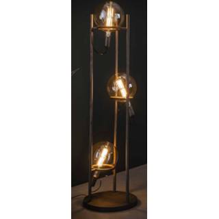 👉 Vloerlamp zilver metaal Saturn 133 cm hoog in oud