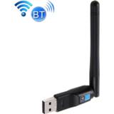 Draadloze adapter active 2 in 1 Bluetooth 4.0 + 150 Mbps 2,4 GHz USB WiFi met 2D1 externe antenne