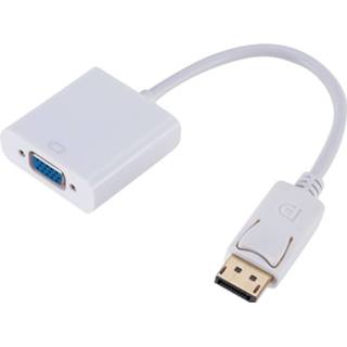DisplayPort wit active Display Port Male naar VGA Female Converter, lengte: 20cm (wit)