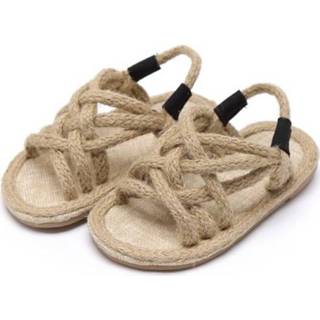 👉 Romeinse sandaal kaki antislip 27 active kinderen henneptouw strand sandalen, maat: (kaki)