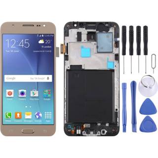 👉 Digitizer goud active TFT-materiaal LCD-scherm en volledige montage met frame voor Galaxy J5 (2015) / J500F (goud)