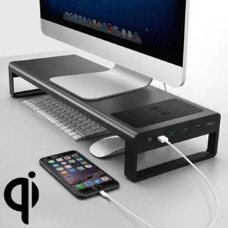 👉 Desktop PC active Vaydeer Draadloos oplaaddisplay Verhoogd opbergrek