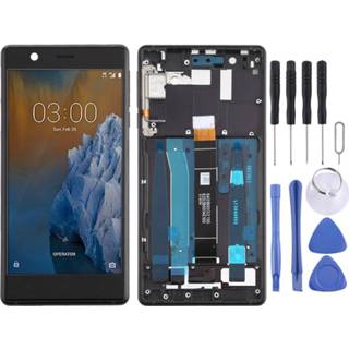 👉 Digitizer zwart active LCD-scherm en volledige montage met frame zijtoetsen voor Nokia 3 TA-1032 (zwart)