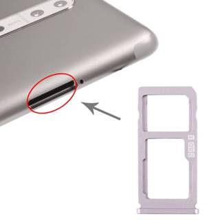 👉 Simkaarthouder zilver active SIM-kaarthouder + / Micro SD-kaarthouder voor Nokia 8 N8 TA-1012 TA-1004 TA-1052 (zilver)