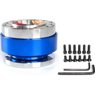👉 Stuurwiel blauw active Universele 60 mm auto snelkoppeling HUB Racing Adapter Snap Off Boss Kit (blauw)