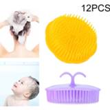👉 Borstel active 12 STKS Shampooborstel Hoofdhuidmassage Zacht Lijm Badkamer Shampoo Kam, Willekeurige Kleur Levering