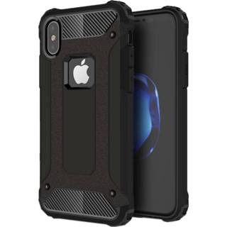 👉 Hard kunststof XS zwart Mobiq - Rugged Armor Case iPhone Max Hoesje 7106611009210