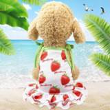 👉 Print T-shirt XS active Pet Fruit Puppy Dog Cat Cute Skirt, Maat: (Rok-Aardbei)