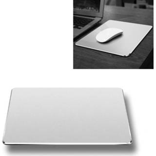 👉 Antislipmat zilver active toetsenbord Aluminiumlegering Dubbelzijdige Bureaumuismat, Grootte: Mini (zilver)