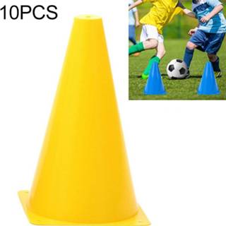 👉 Tekenbuis geel active entertainment 10 stuks voetbal obstakel teken buis verdikking wegblokkegel zonder gat, afmeting: 18 x 14cm (geel)