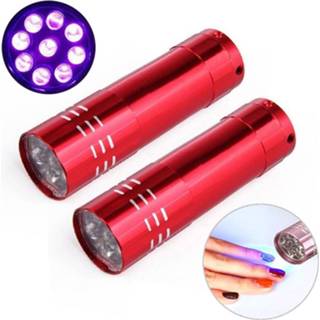 👉 Nageldroger rood gel active 2 stuks nagel droger mini led zaklamp uv lamp draagbaar voor snel (rood)
