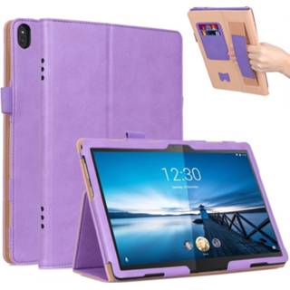 👉 Flipcover lila kunstleer stand flip hoes paars Luxe cover - Lenovo Tab M10 9145425542146