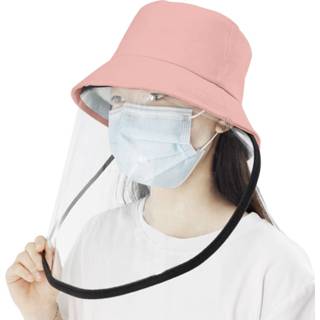 👉 Anti-condens roze active Anti-speeksel Splash Anti-spugen Anti-olie Beschermkap Masker Verwijderbaar gelaatsscherm (roze)