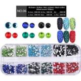 👉 Active Schoonheid>Nagel stickers mannen Nagel Plat AB Crystal Strass 3D Charm Gems DIY Manicure Nail Art Decorations (06)