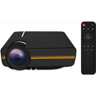 👉 Afstandsbediening zwart active YG400 1.5-3m 50-100 inch LED-projector HD Home Theater met afstandsbediening, ondersteuning voor HDMI, VGA, AV, SD, USB, Standrad-versie (zwart)