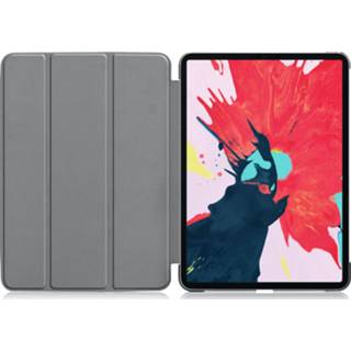 👉 Stand flip hoes zwart kunstleer 3-Vouw sleepcover - iPad Pro 11 inch (2020) 9145425543624