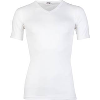 Shirt katoen m wit Beeren 100% V hals EXTRA LANG + 5 cm-M-Wit 8717944120245