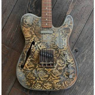👉 Gitaar James Trussart - Steelcaster Deluxe Roses Engraved 6013822994987
