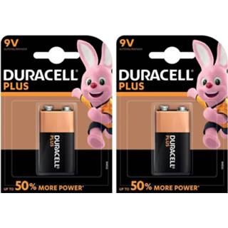 👉 Batterij alkaline 2x Duracell V9 Plus batterijen LR61 9 V