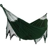 👉 Hangmat donkergroen groen polycotton brazilian XXL beschikbaar 'Fine' Green - Tropilex ® 8719925915093