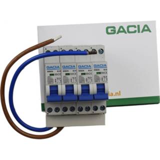 👉 Installatieautomaat GACIA combiset 4 installatieautomaten 16A 1p+n B16 inclusief aansluitdraden en kamrail 8718995015283