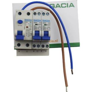 👉 Aardlekschakelaar GACIA combiset 30mA 2 installatieautomaten 16A 1p+n B16 inclusief aansluitdraden 8718995015306