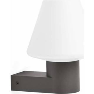 👉 Wandlamp grijs witte Mistu donkergrijs met kap PPMA 74432 74428 E27 fitting IP44