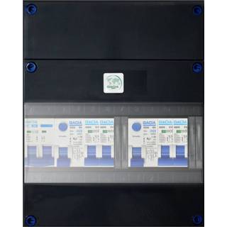 👉 Groepenkast met 5 installatieautomaten 16A en 2 aardlekschakelaar2 polig 40Am hoofdschakelaar 8718995013722