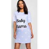 Maternity Baby Mama Nightie, Pastel Blue