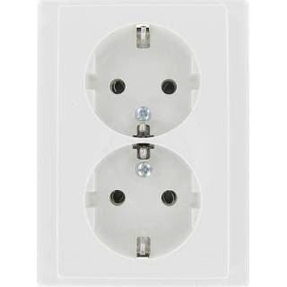 👉 Wandcontactdos wit male Schneider wandcontactdoos System-M 2-voudig met randaarde 4008224636780