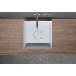 👉 Wit Riho Thin Square kom 38x38cm solid surface mat 8714148561911