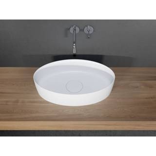👉 Wit Riho Thin Oval kom 58x35cm solid surface mat 8714148561935