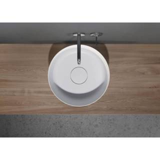 👉 Wit Riho Thin Round kom 42cm solid surface mat 8714148561928