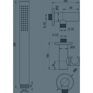 👉 Chroom Brauer Chrome Edition inbouwthermostaatset badvuller via overloop met staafhanddouche 4260483798313