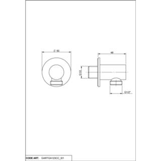 Vtwonen Baden Solid slangaansluitknie charcoal 8717493116515